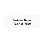 Business Name Phone Number Bold Text Product Label ラベル (正面)