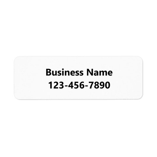Business Name Phone Number Bold Text Product Label ラベル (正面)