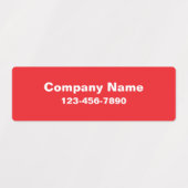 Business Name Red Phone Number Product ラベル (デザイン1)