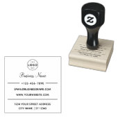 Business Name & Return Address Personalized Logo ラバースタンプ (押印)