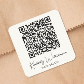 Business Name Signature Script QR Code スクエアシール
