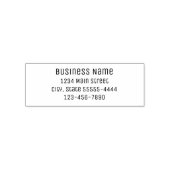 Business Name Simple Return Address & Phone Number セルフインキングスタンプ (デザイン)