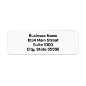 Business Name Suite Number Return Address (Bold) ラベル (正面)
