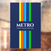 Business Name Urban モダン Verticalストライプ Logo ウィンドウサイン (シート2)