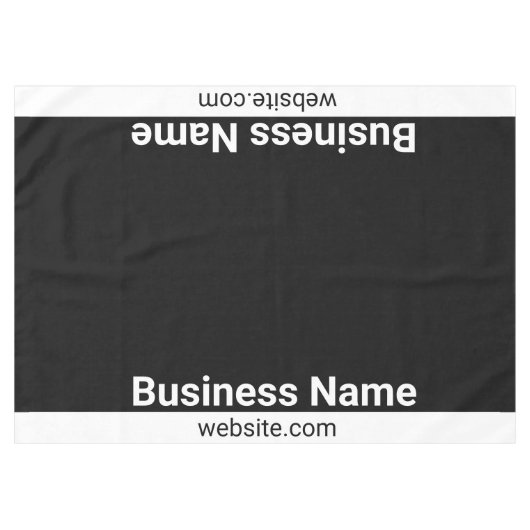 Business Name Website Black and White Template テーブルクロス (正面(横))