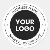 Business Name & Website or Slogan, Thank You Etc. ラウンドシール (正面)