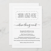 Business Networkingイベント招待状 – ロゴの追加 招待状 (正面/裏面)