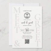 Business Networking Dinner Event Logo QR Code 招待状 (正面)