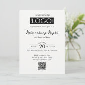 Business Networking Dinner Event Logo QR Code 招待状 (スタンド正面)