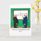 Business Officeユーモアグリーティ空白のングカード カード (黄色い花)