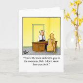 Business Officeユーモアグリーティ空白のングカード カード (黄色い花)