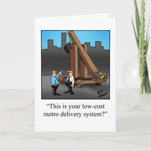 Business Officeユーモアグリーティ空白のングカード カード (正面)