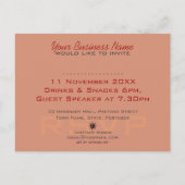 Business Office Workshopパーティの招待状テンプレート インビテーションポストカード (裏面)