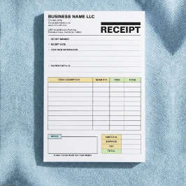 (Business Pad) Payment Sales Invoice Receipt Book ポストイット