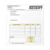 (Business Payment Pad) Sales Invoice Receipt Book ノートパッド (正面)
