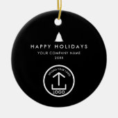 Business Photo Logo Christmas Tree Custom Gift セラミックオーナメント (正面)