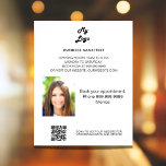Business photo qr code beauty spa makup hair チラシ<br><div class="desc">Personalize and add your business logo,  name,  address,  your text,  photo,  your own QR code to your webiste. White background,  black text.</div>