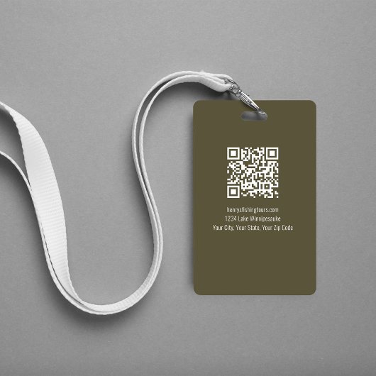 Business Photo QR Code Fishing  バッジ