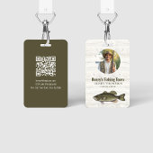 Business Photo QR Code Fishing  バッジ