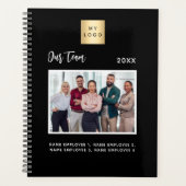 Business photo team members name black 2026 プランナー手帳 (正面)