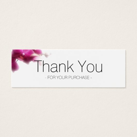 Business Pink Orchid Thank You Insert Card (正面)