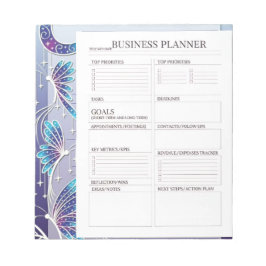 Business Planner white and black blue 💙 ノートパッド
