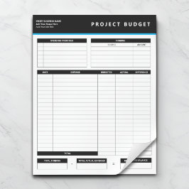 Business Project Budget Template Sheets Notepad ノートパッド