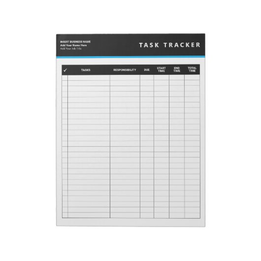 Business Project Management Task Tracker Notepad ノートパッド (回転)