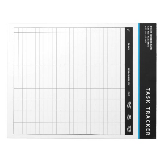 Business Project Management Task Tracker Notepad ノートパッド (正面)