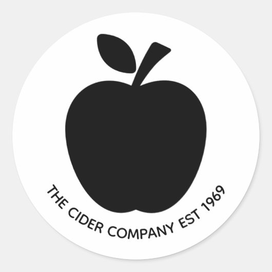 Business Promotional Stickers - The Cider Company ラウンドシール (正面)