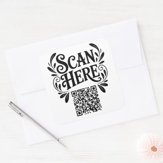 Business QR Code スクエアシール (封筒)