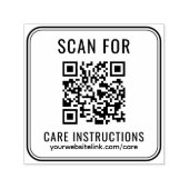 Business QR Code Care Instructions Website セルフインキングスタンプ (デザイン)