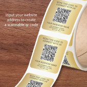 Business QR Code Gold スクエアシール