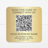 Business QR Code Gold スクエアシール