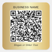 Business QR Code Gold スクエアシール (正面)