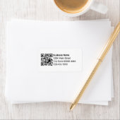 Business QR Code Phone Number Return Address White ラベル (インサイチュ)