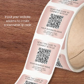 Business QR Code Rose Gold スクエアシール