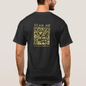Business QR Code Scan Me Mens Double Sided Print Tシャツ (裏面)