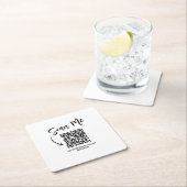 Business QR Code Scan Me Menu Custom スクエアペーパーコースター (インサイチュ)