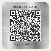 Business QR Code Silver スクエアシール (正面)