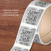 Business QR Code Silver スクエアシール