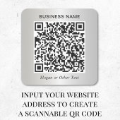 Business QR Code Silver スクエアシール