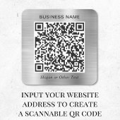 Business QR Code Silver スクエアシール