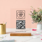 Business QR Website Logo Acrylic Sign アクリルサイン (ウェディング)