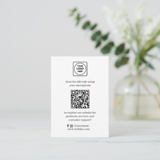 Business QR | Website & Social Media Link エンクロージャーカード (スタンド正面)