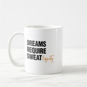Business Quote Sweat Equity Entrepreneur コーヒーマグカップ (左)