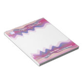 Business Rainbow Wavesメモ帳とロゴ ノートパッド (アングル)