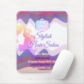 Business Rainbow Waves Mouse pad with Logo マウスパッド (マウス)