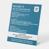 Business Reception Areas or Waiting Rooms Tabletop 台座サイン (正面)