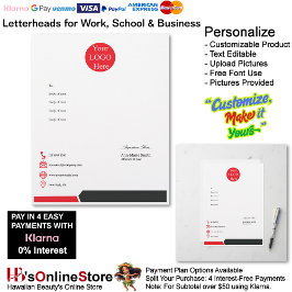 Business Red Black Logo Company Name Signature レターヘッド